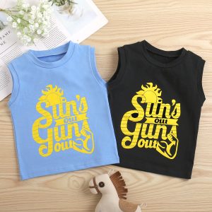 1-5Years Toddler Breathable Summer Little Boys Vest Creative Letter Printing Sleeveless Top Casual Clothes
