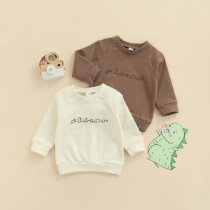 Toddler Baby Boy Girl Autumn Shirt Long Sleeve Animal Printed Top 2Styles Fashion Clothing