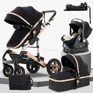 Travel System With Car Seat Portable Pram (With ISOFIX connector base)