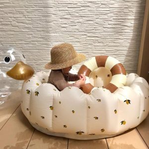 90cm Inflatable Baby Swimming Pool For Babe Household Outdoor Paddling Pool Soft PVC Round Fence Play Space Room Bath Pool