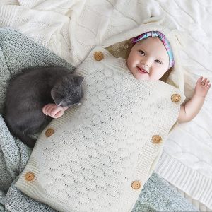 Infant Sleeping Pouch Practical Soft Lightweight Indoor Infant Crib Stroller Sleeping Bag Nursery Wrap for Home