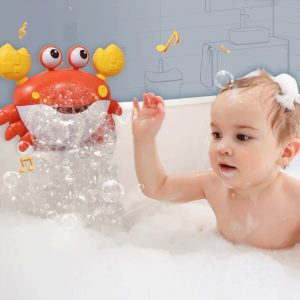 Crab Baby Bubble Bath Toy Bubble Maker Blower Baby Water Toys With Nursery Rhyme Bath Wall Toy For Toddlers Children Age 3 Gifts