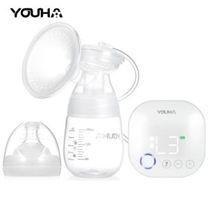 YOUHA Electric Breast Pump Portable Single Milk Extractor Comfort Powerfu Milk Collector Silent Breastfeeding Pump BPA-free