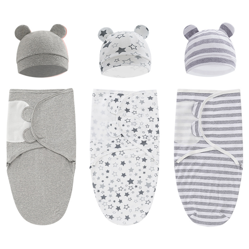 100-Organic-Cotton-Baby-Swaddle-Blanket-Swaddle-Wrap-Hat-Set-for-Infant-Adjustable-Newborn-Swaddle-Baby.jpg