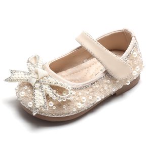 High Quality Baby Girls First Walkers For Birthday Party Twinkle Crystal Soft Toddler Shoes For Spring 0-3Y Infant Flats