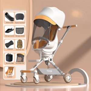 Children's Trolley car carportable stroller Aluminum frame Eggshell chair Baby strolle