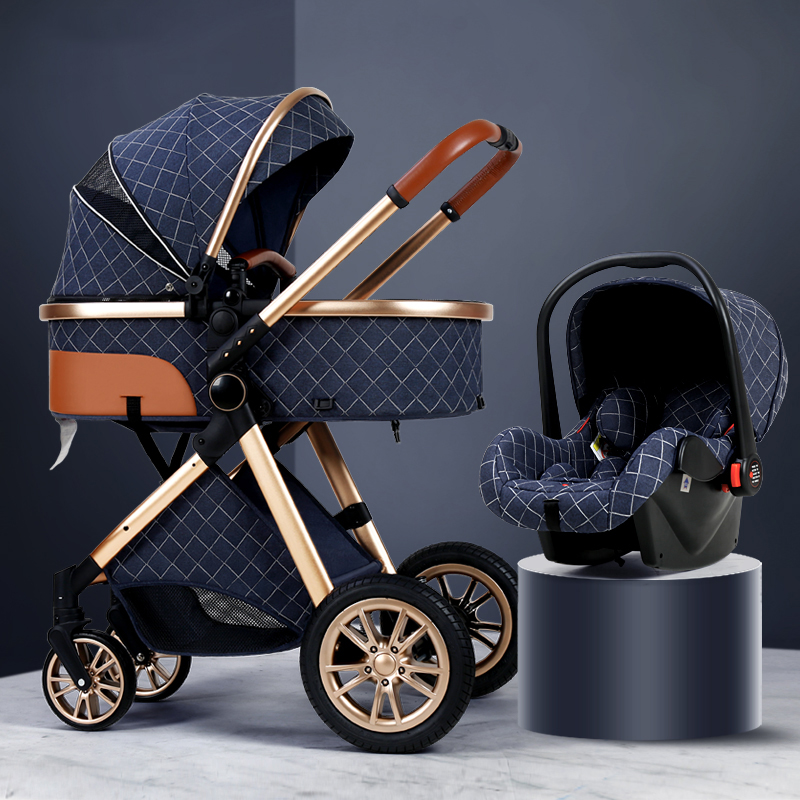 Fashion-Baby-Stroller-3-in-1-Baby-Travel-System-Newborn-Baby-Cart-Portable-Pushchair-Baby-Cradel-2