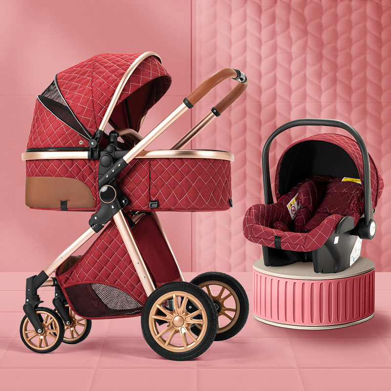 Fashion-Baby-Stroller-3-in-1-Baby-Travel-System-Newborn-Baby-Cart-Portable-Pushchair-Baby-Cradel-3