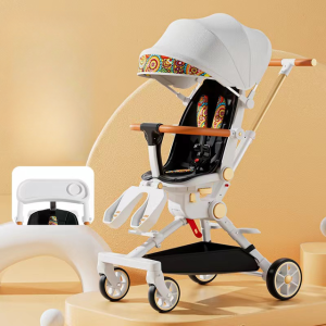 Lightweight baby trolley car four wheels stroller Can Lie and Sit with Dining plate portable baby stroller