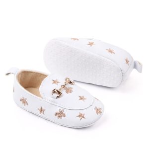 Baby Boy Shoes for 1 Year Footwear with Bees Stars Infant Casual Loafers Toddler Soft Sole Moccasins Cartoon Doll Gifts