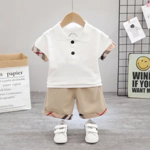 Summer Baby Boy Girls Clothes Set Children T Shirts Shorts 2 Pieces Suit Kid Top Bottom Outfits Casual Costume Infant Tracksuits